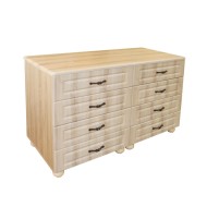 Comoda Dynasty Sonoma 8 sertare si blat MDF Comoda Dynasty Sonoma 8 sertare si blat MDF
